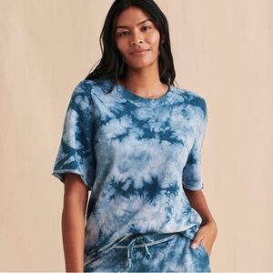 Faherty Go Easy Tee Blue Dye Short Sleeve